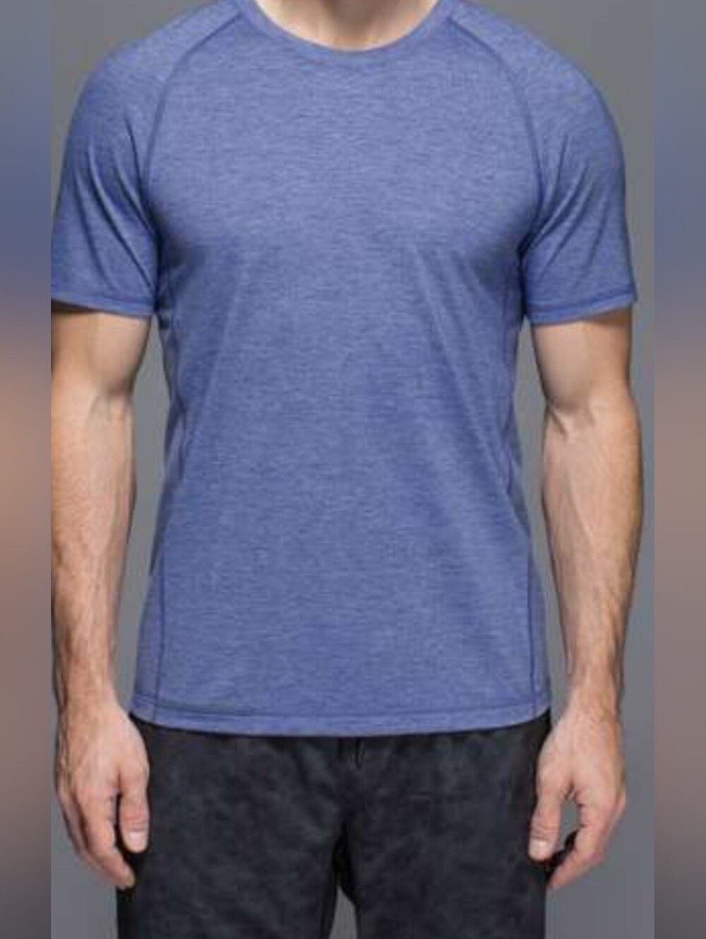 lululemon athletica Men's Heather Blue Performance Crew Tee